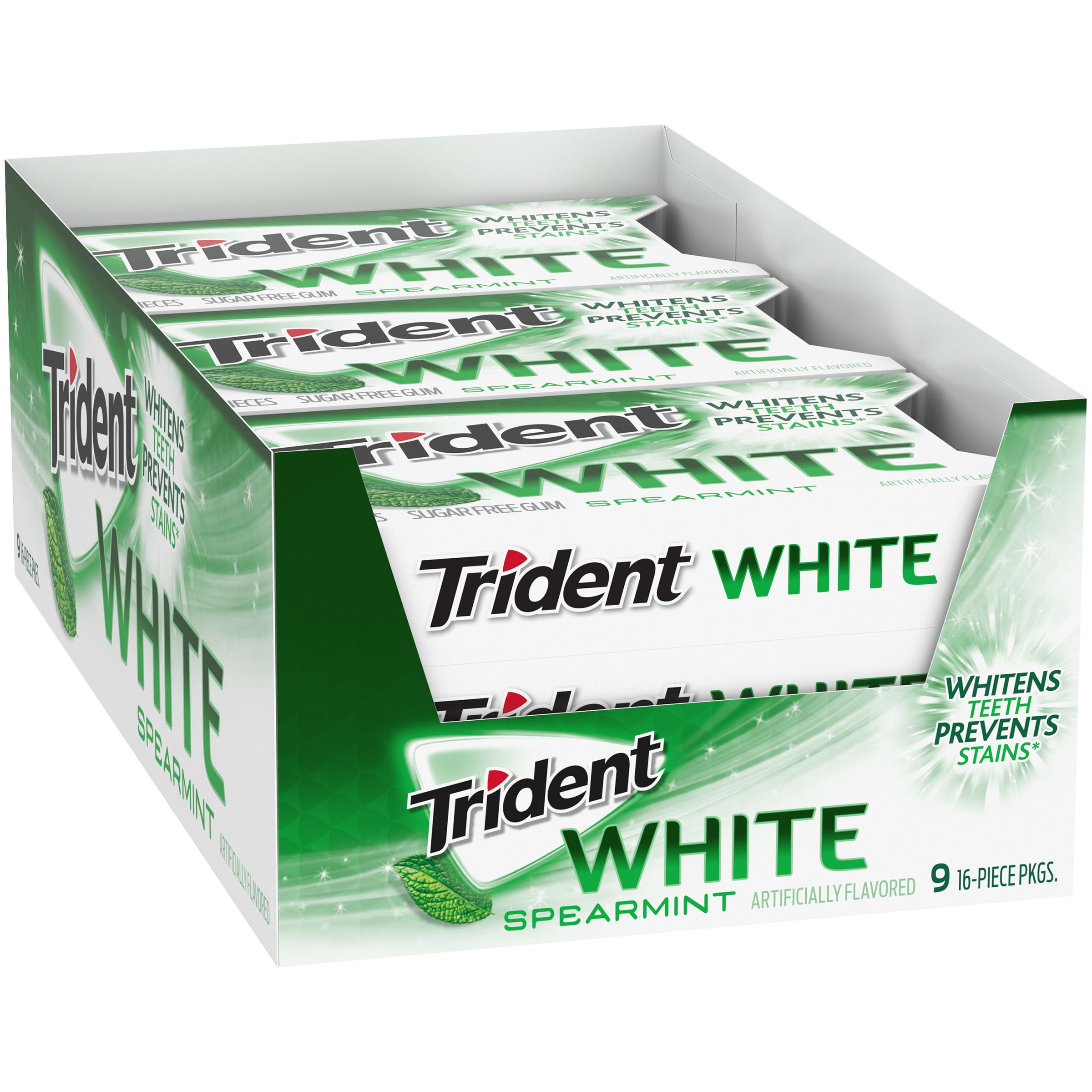 Trident White 16 pc Singles Spearmint 18/9ct 16Piece(s)